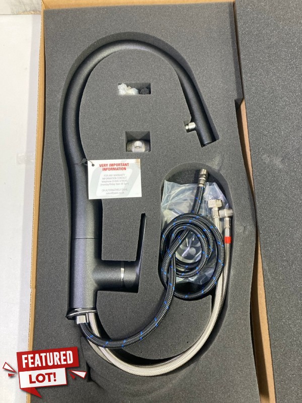 Lot 222  
            Nottingham SR4 - Delivery Or Collection 

                
DEMETER PULL DOWN METAL NERO KITCHEN TAP