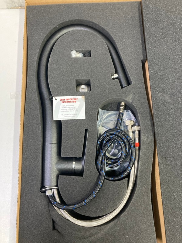 Lot 231  
            Nottingham SR4 - Delivery Or Collection 

                
DEMETER PULL DOWN METAL NERO KITCHEN TAP