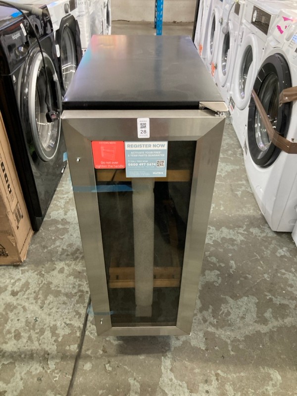 Lot 28  
            Nottingham SR4 - Delivery Or Collection 

                
MATRIX BUILT IN WINE COOLER MODEL: MWC300SS