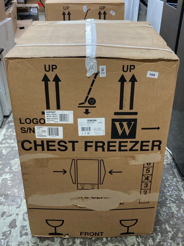 Lot 291  
            Nottingham SR4 - Delivery Or Collection 

                
NORFROST 99L CHEST FREEZER MODEL: C4AEWC RRP £174