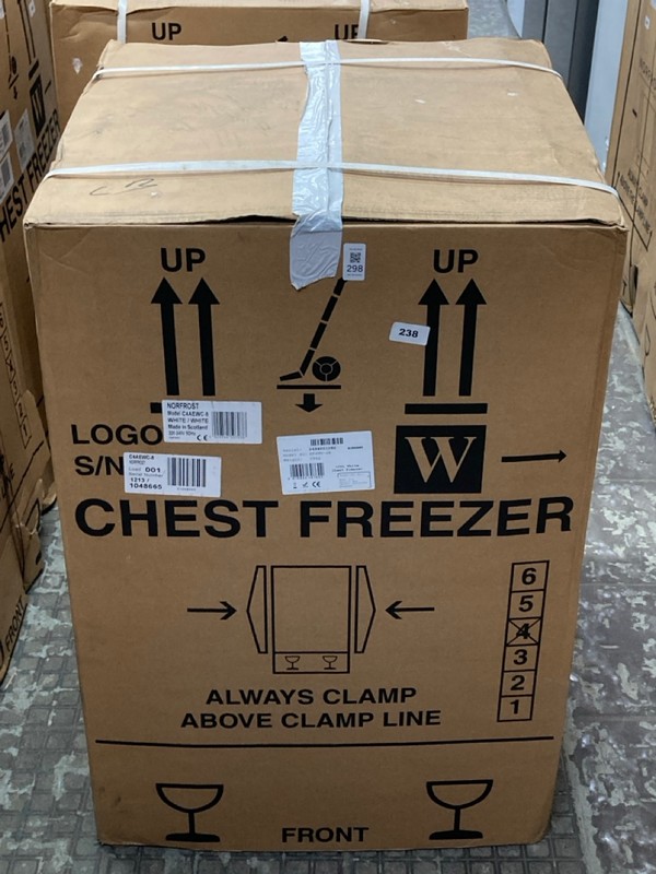 Lot 298  
            Nottingham SR4 - Delivery Or Collection 

                
NORFROST 99L CHEST FREEZER MODEL: C4AEWC RRP £174