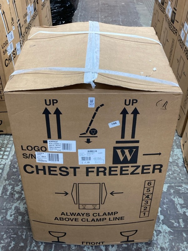 Lot 307  
            Nottingham SR4 - Delivery Or Collection 

                
NORFROST 99L CHEST FREEZER MODEL: C4AEWC RRP £174