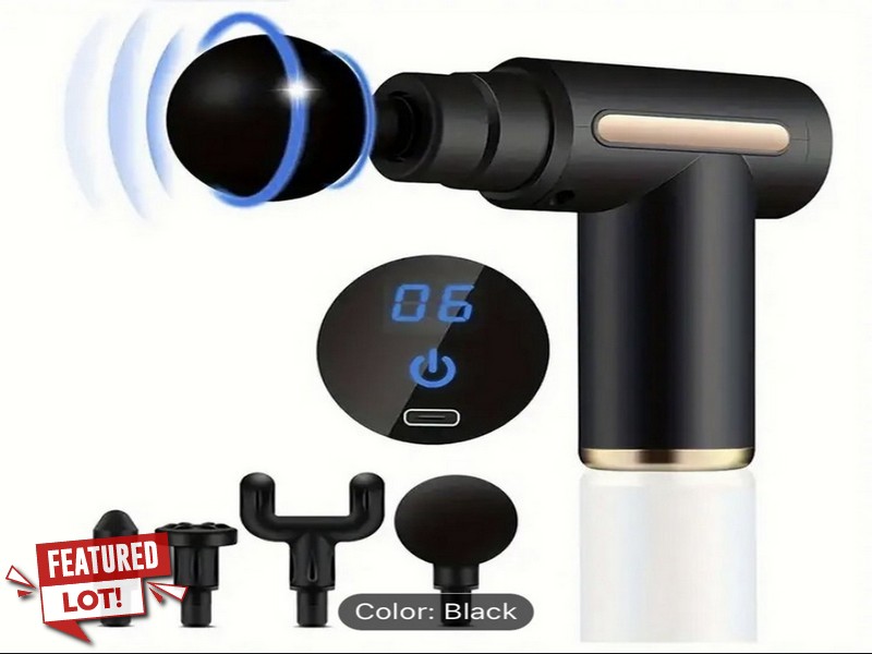 Lot 313  
            Nottingham SR4 - Delivery Or Collection 

                
ELECTRONIC MUSCLE MASSAGE GUN WITH 6 LEVEL SPEEDS