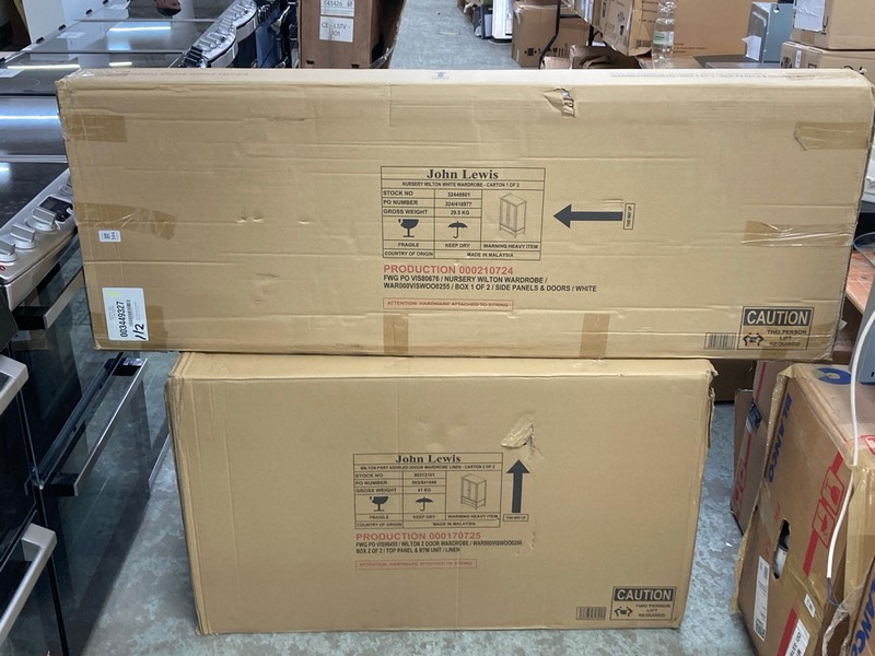 Lot 344  
            Nottingham SR4 - Collection Only 

                
JOHN LEWIS WILTON 2 DOOR WARDROBE (UNBUILT) (COLLECTION FROM SITE ONLY)