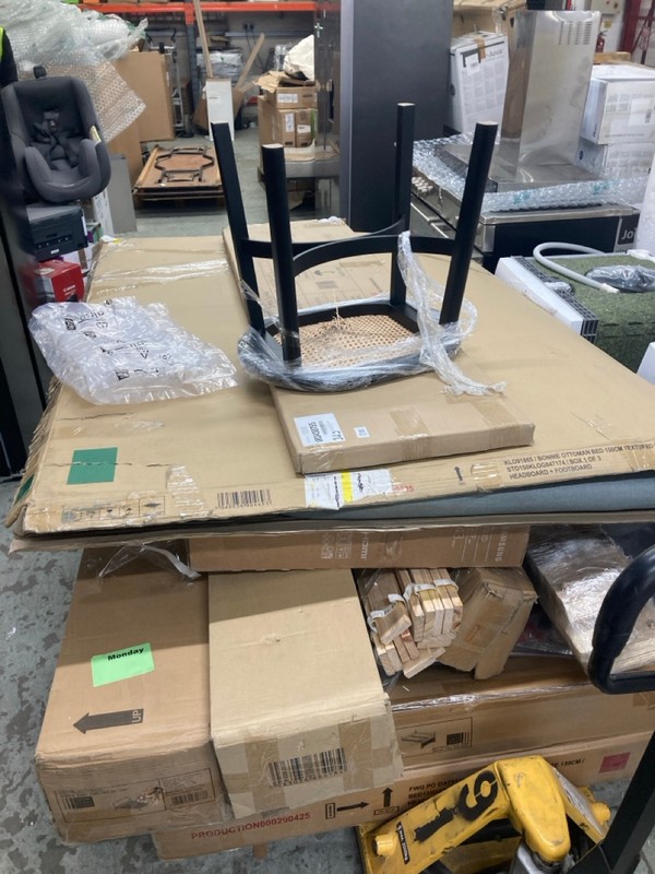 Lot 362  
            Nottingham SR4 - Delivery Or Collection 

                
PALLET OF INCOMPLETE FURNITURE TO INC RATTAN BED FRAME