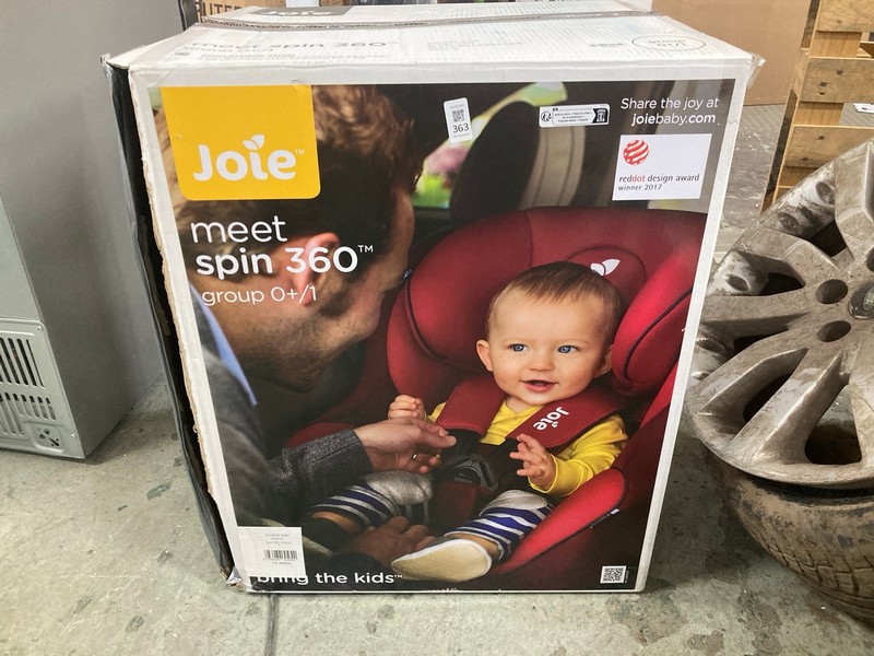 Lot 363  
            Nottingham SR4 - Delivery Or Collection 

                
JOIE MEET SPIN 360 GROUP 0+1 CAR SEAT