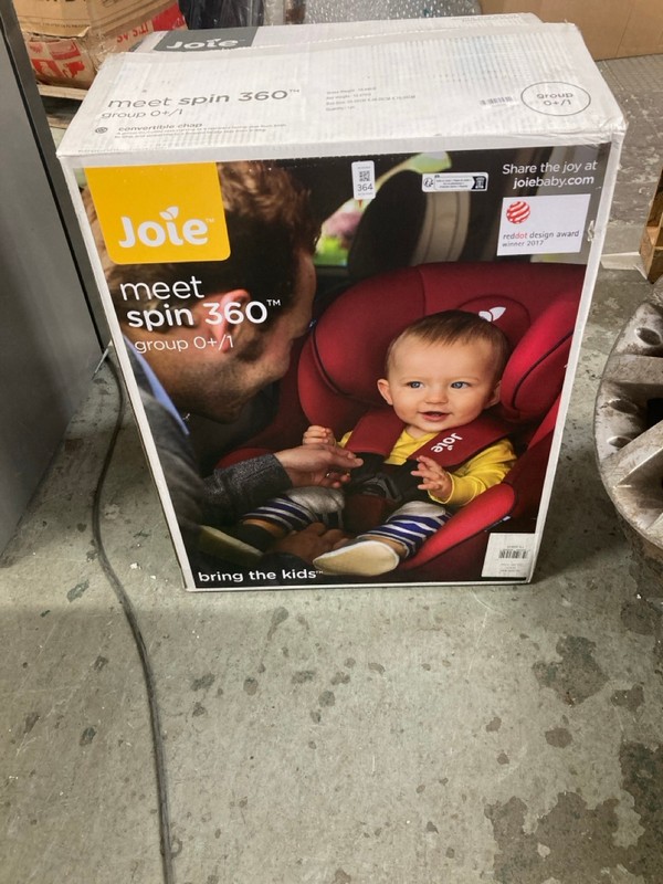 Lot 364  
            Nottingham SR4 - Delivery Or Collection 

                
JOIE MEET SPIN 360 GROUP 0+1 CAR SEAT