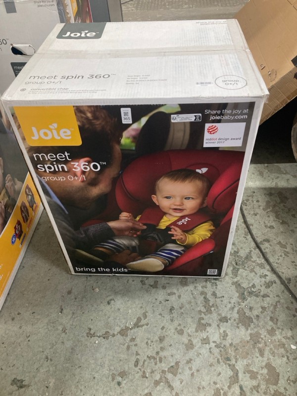 Lot 365  
            Nottingham SR4 - Delivery Or Collection 

                
JOIE MEET SPIN 360 GROUP 0+1 CAR SEAT