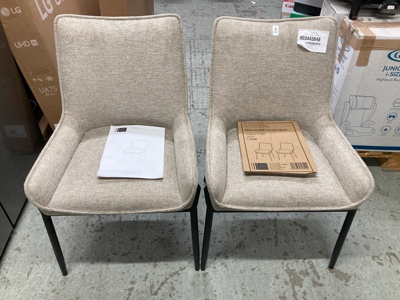 Lot 457  
            Nottingham SR4 - Delivery Or Collection 

                
2 X JOHN LEWIS CALGARY CHAIR NATURAL