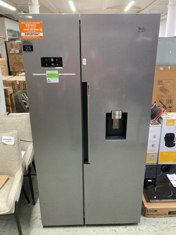 Lot 458  
            Nottingham SR4 - Delivery Or Collection 

                
BEKO AMERICAN FRIDGE FREEZER MODEL: G91635NE