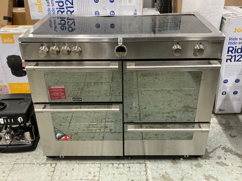 Lot 461  
            Nottingham SR4 - Delivery Or Collection 

                
STOVES RANGE COOKER MODEL: ST STER DX S1100EI RHS