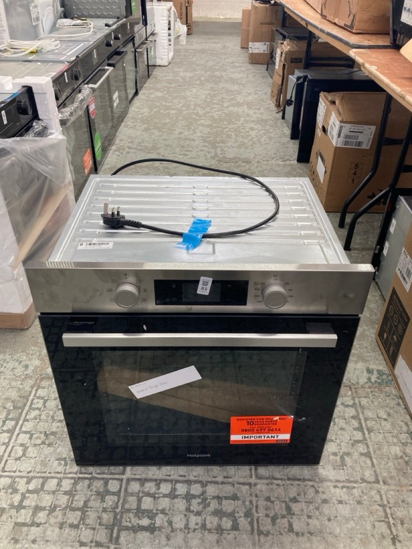 Lot 83  
            Nottingham SR4 - Delivery Or Collection 

                
HOTPOINT BUILT IN SINGLE OVEN MODEL: HO 255H X UK