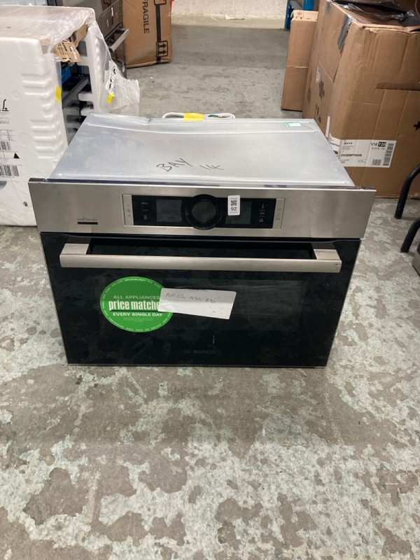 Lot 92  
            Nottingham SR4 - Delivery Or Collection 

                
BOSCH BUILT IN COMBI OVEN MODEL: CSG656BS7B