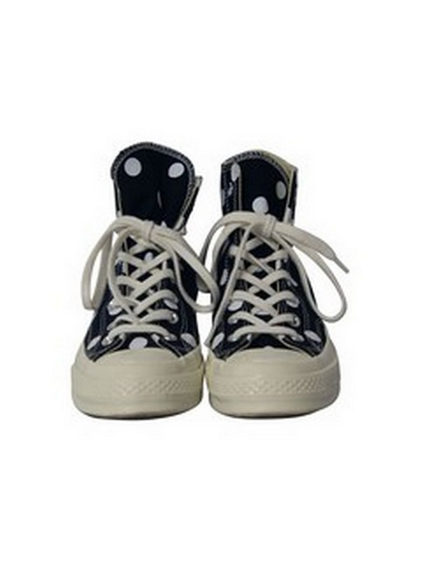 Lot 11  
            Nottingham SR5 - Delivery Only 

                
COMME DES GARÇONS PLAY X CONVERSE 70S SPOTTED HIGH-TOP TRAINERS IN BLACK COTTON S...