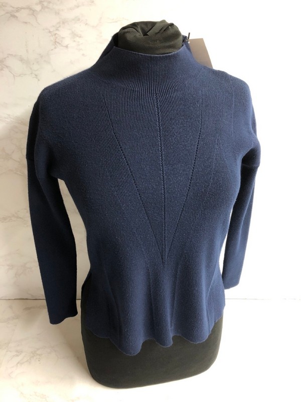 Lot 124  
            Nottingham SR5 - Delivery Only 

                
IRIS & INK TURTLENECK SWEATER IN NAVY BLUE VISCOSE SIZE:XS RRP:£170