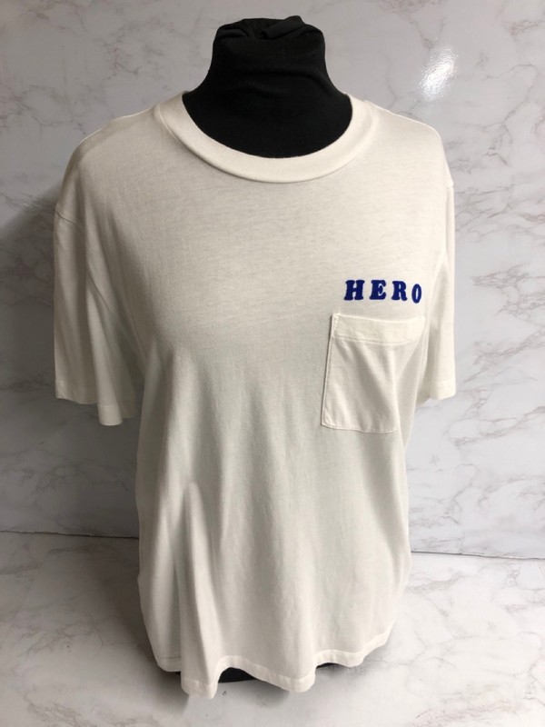 Lot 134  
            Nottingham SR5 - Delivery Only 

                
SANDRO HERO CREWNECK T-SHIRT IN WHITE COTTON:SIZE:L RRP:£80