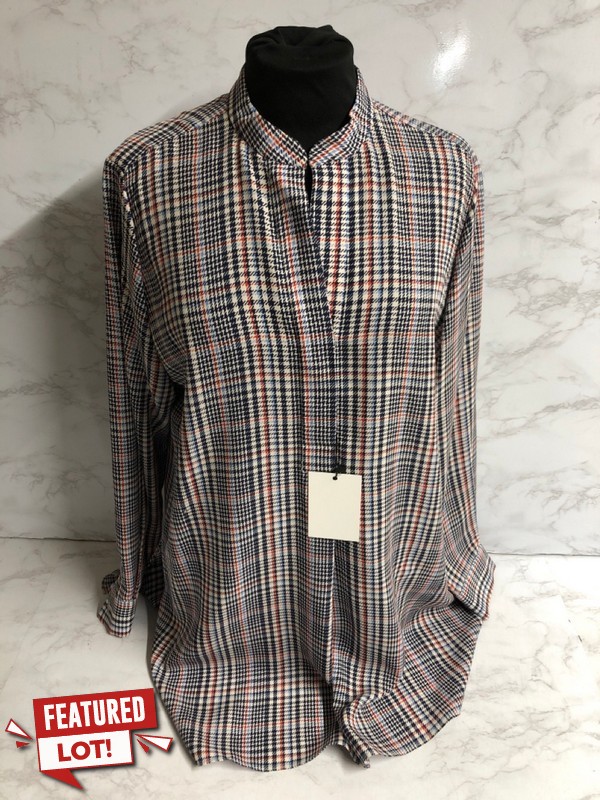 Lot 154  
            Nottingham SR5 - Delivery Only 

                
JOSEPH LONG-SLEEVE PLAID SHIRT DRESS IN MULTICOLOR SILK SIZE:FR/38 RRP:£470