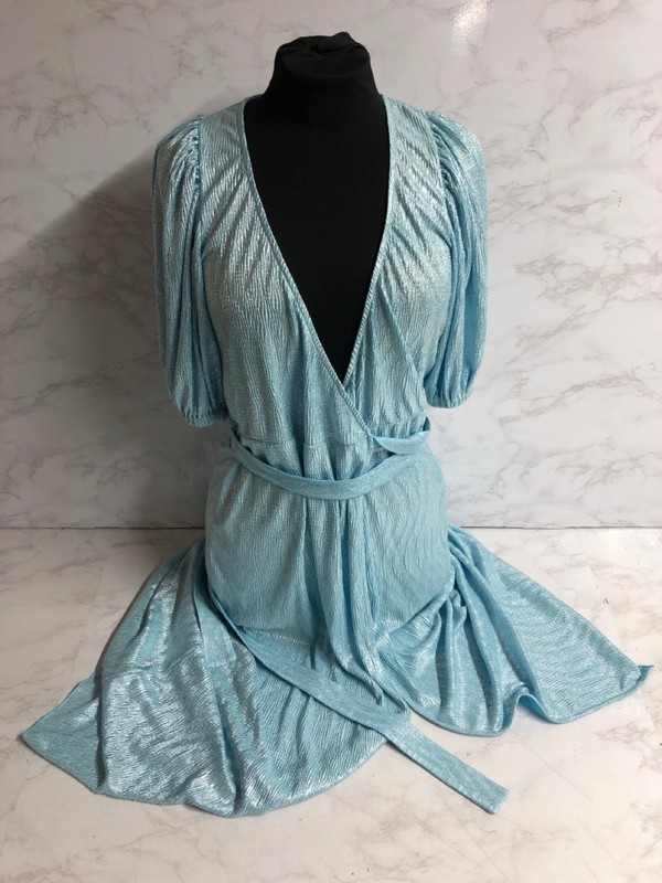 Lot 209  
            Nottingham SR5 - Delivery Only 

                
ROTATE BIRGER CHRISTENSEN FRIDA WRAP DRESS IN BLUE POLYESTER SIZE:US/4 RRP:£211