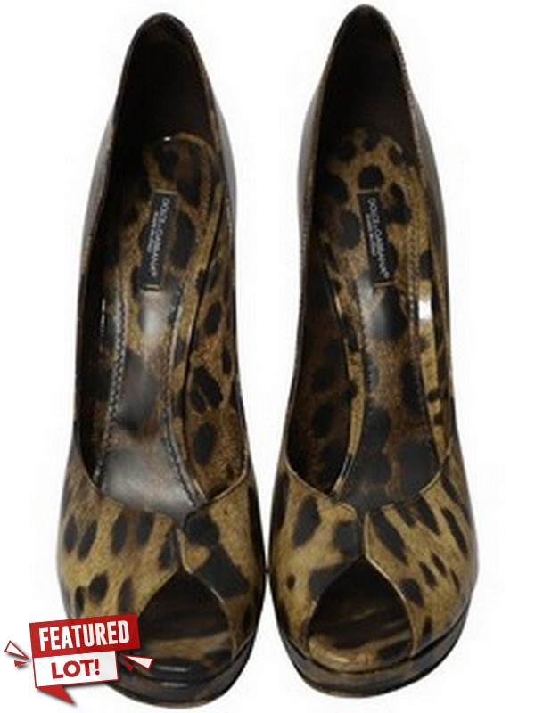 Lot 20  
            Nottingham SR5 - Delivery Only 

                
DOLCE & GABBANA LEOPARD PRINT PEEP TOE PUMPS IN MULTICOLOR PATENT LEATHER SIZE:EU...