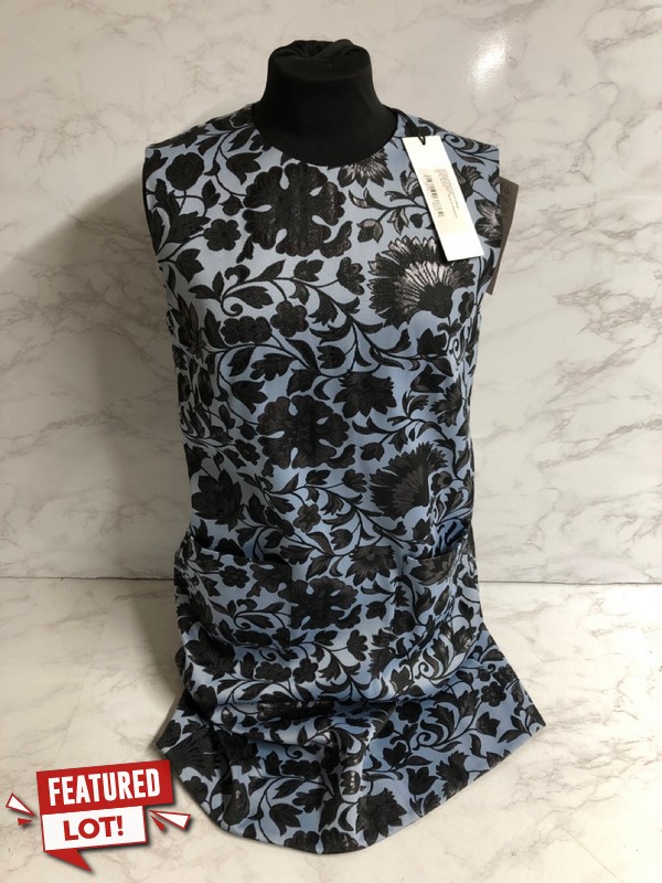 Lot 241  
            Nottingham SR5 - Delivery Only 

                
ERDEM FLORAL SHIFT DRESS IN BLACK AND WHITE POLYESTER SIZE:US/8 RRP:£655