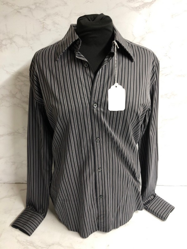 Lot 274  
            Nottingham SR5 - Delivery Only 

                
GUCCI STRIPED BUTTON DOWN SHIRT IN BLACK COTTON SIZE:FR/34 RRP:£437