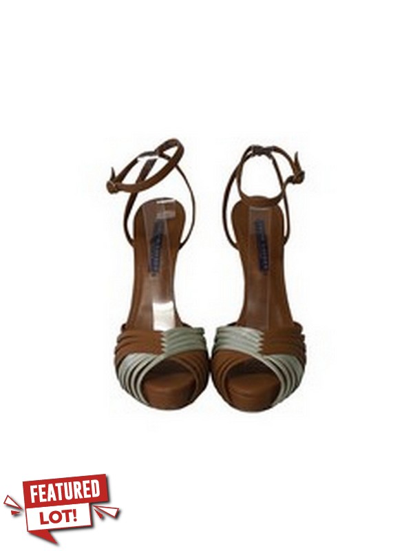 Lot 3  
            Nottingham SR5 - Delivery Only 

                
RALPH LAUREN JENINE ANKLE STRAP HIGH HEEL SANDALS IN MULTICOLOR LEATHER SIZE:US/9...