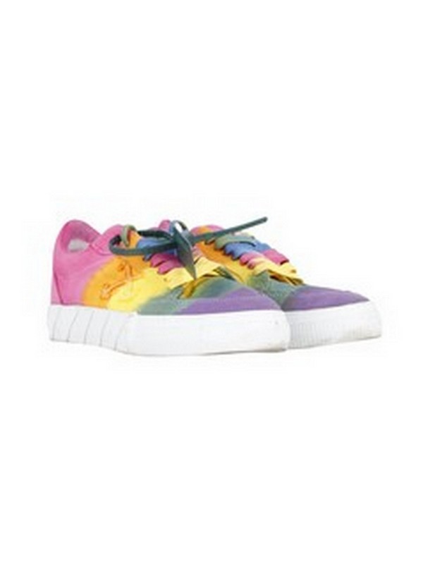 Lot 50  
            Nottingham SR5 - Delivery Only 

                
OFF WHITE LOW VULCANIZED RAINBOW SNEAKERS IN MULTICOLOR CANVAS SIZE:EU/41 RRP:£275
