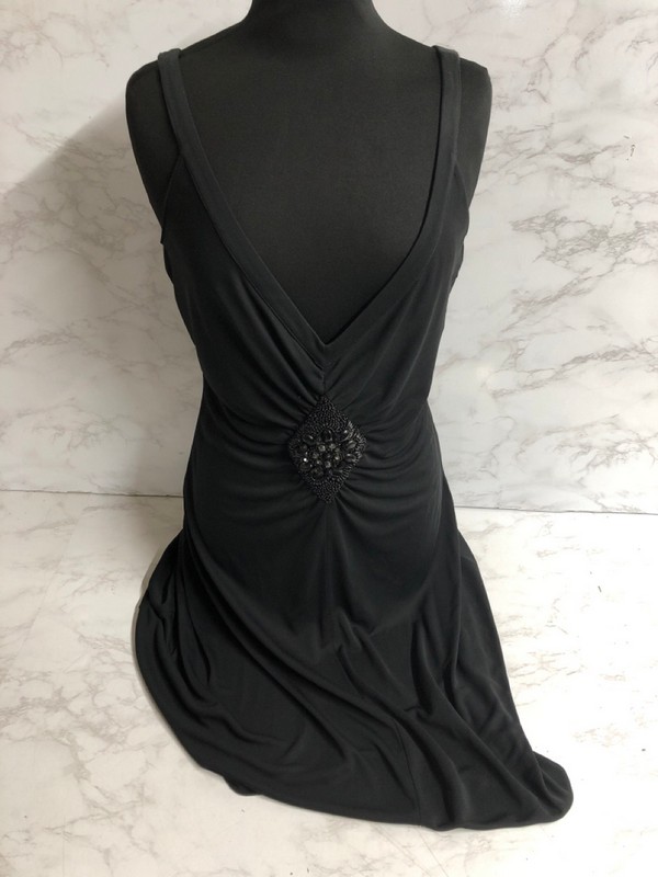 Lot 56  
            Nottingham SR5 - Delivery Only 

                
MOSCHINO EMBELLISHED COCKTAIL DRESS IN BLACK ACETATE SIZE:L RRP:£485
