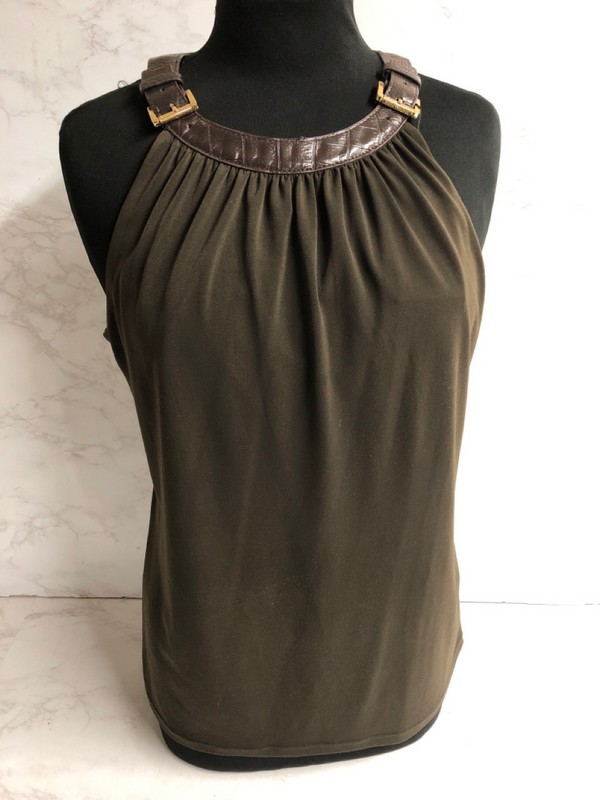 Lot 57  
            Nottingham SR5 - Delivery Only 

                
MICHAEL KORS HALTERNECK TOP IN BROWN POLYESTER SIZE:M RRP:£140