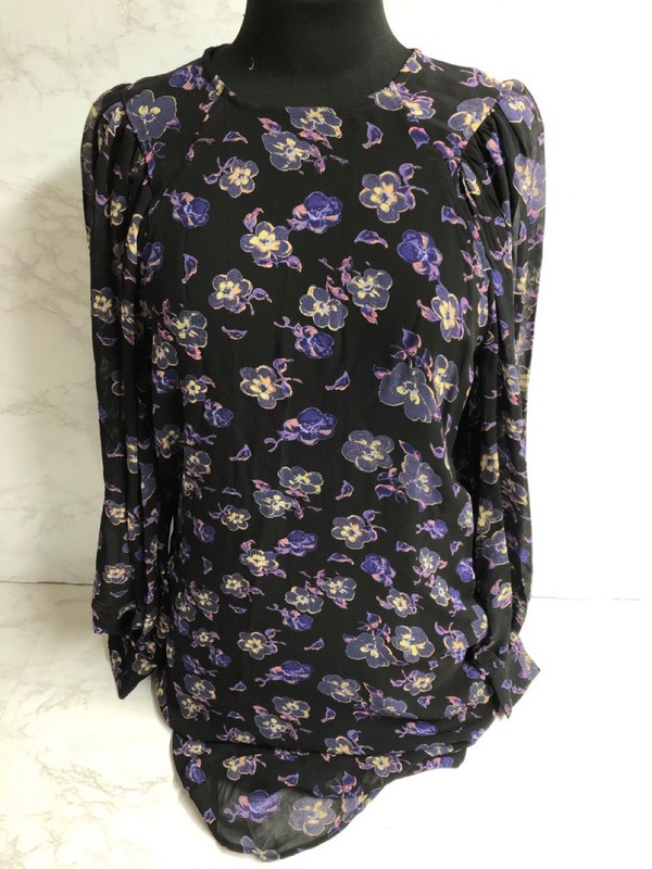 Lot 64  
            Nottingham SR5 - Delivery Only 

                
GANNI GATHERED FLORAL LONG-SLEEVED DRESS IN BLACK VISCOSE SIZE:EU/36 RRP:£130