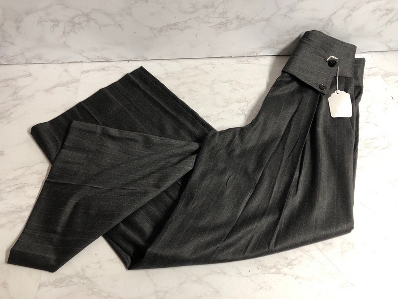 Lot 90  
            Nottingham SR5 - Delivery Only 

                
EMPORIO ARMANI BUTTONED ASYMMETRIC WAISTBAND WIDE LEG TROUSERS IN BLACK COTTON SI...