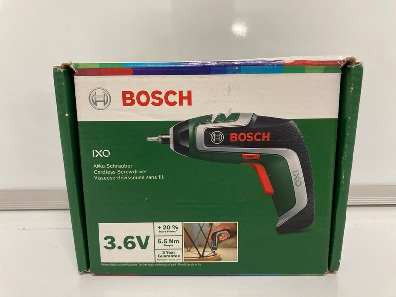 Lot 117  
            Nottingham SR7 - Delivery Only 

                
BOSCH IXO CORDLESS SCREWDRIVER (WITH CHARGER)