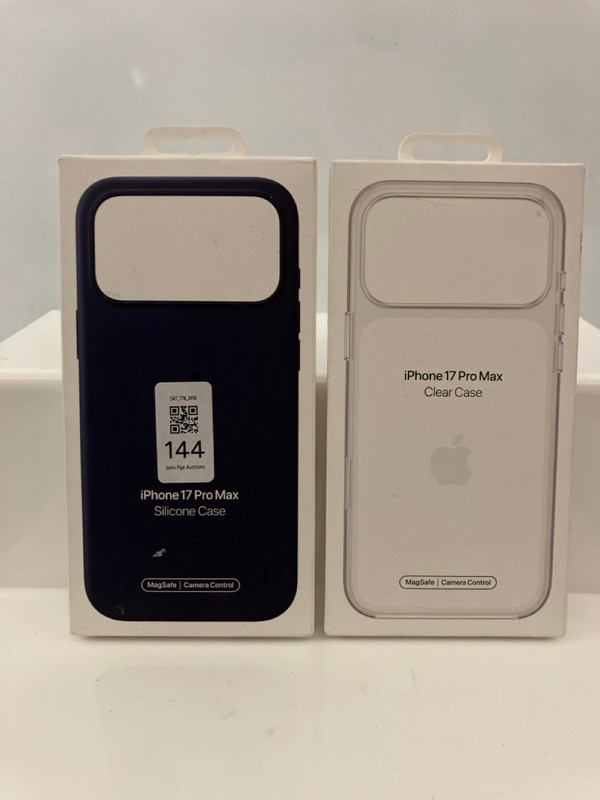 Lot 144  
            Nottingham SR7 - Delivery Only 

                
2 X APPLE IPHONE 17 PRO MAX PHONE CASES