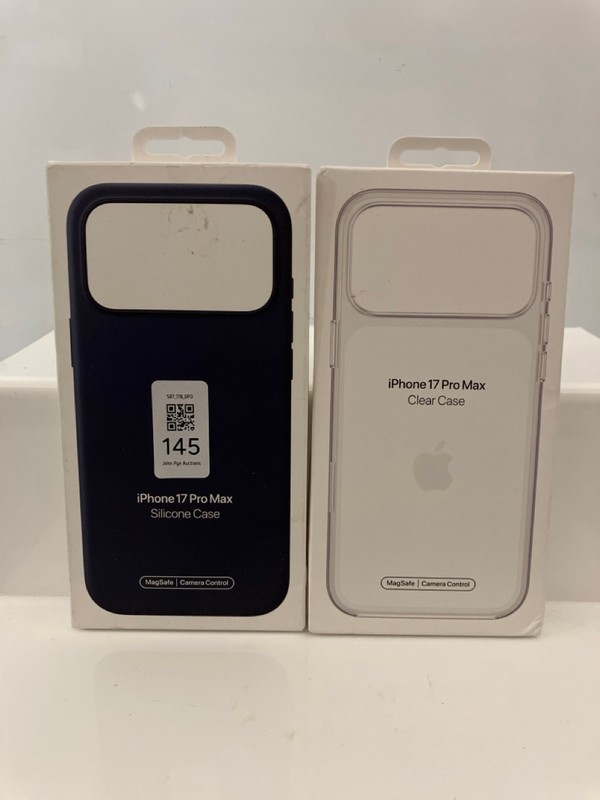 Lot 145  
            Nottingham SR7 - Delivery Only 

                
2 X APPLE IPHONE 17 PRO MAX PHONE CASES