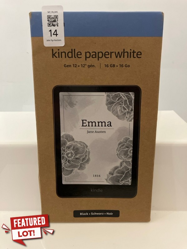 Lot 14  
            Nottingham SR7 - Delivery Only 

                
KINDLE PAPERWHITE 12TH GEN 16GB IN BLACK (SEALED) ORIGINAL RRP: £159.99