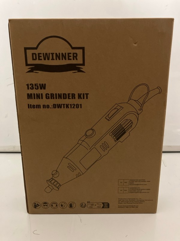 Lot 182  
            Nottingham SR7 - Delivery Only 

                
DEWINNER 135W MINI GRINDER KIT (SEALED - 18+ ID MAY BE REQUIRED)