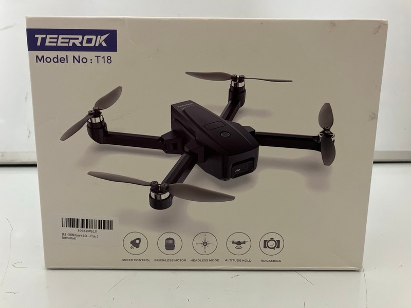 Lot 220  
            Nottingham SR7 - Delivery Only 

                
TEEROK T18 DRONE (WITH CONTROLLER AND CARRY CASE)