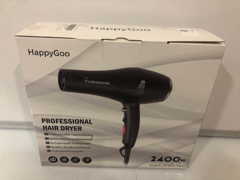 Lot 372  
            Nottingham SR7 - Delivery Only 

                
HAPPYGOO 2400W PROFESSIONAL HAIR DRYER