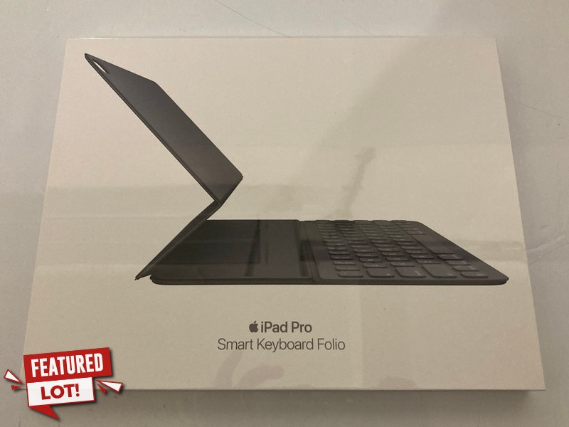 Lot 37  
            Nottingham SR7 - Delivery Only 

                
APPLE IPAD PRO 12.9" SMART KEYBOARD FOLIO 3RD GEN ORIGINAL RRP: £219.00