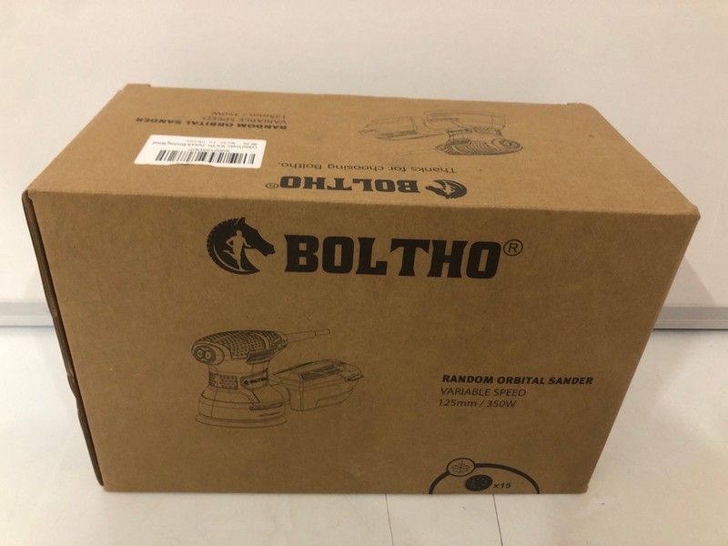 Lot 457  
            Nottingham SR7 - Delivery Only 

                
BOLTHO RANDOM ORBITAL SANDER 125MM / 350W