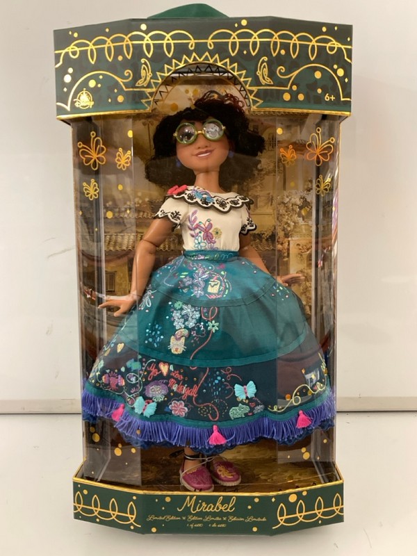 Lot 481  
            Nottingham SR7 - Delivery Only 

                
DISNEY ENCANTO MIRABEL LIMITED EDITION DOLL (SEALED)