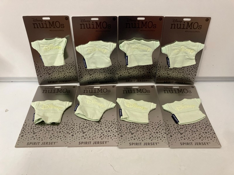 Lot 617  
            Nottingham SR7 - Delivery Only 

                
8 X DISNEY NUIMOS SPIRIT JERSEY'S FOR SOFT TOYS