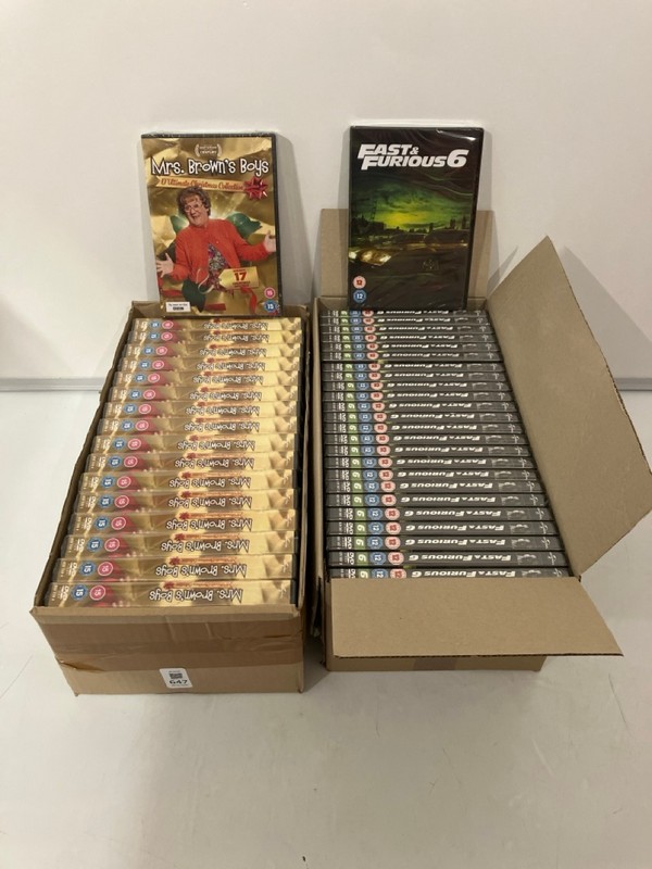 Lot 647  
            Nottingham SR7 - Delivery Only 

                
2 X BOXES OF DVDS INC FAST & FURIOUS 6
