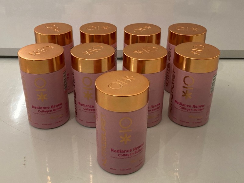 Lot 694  
            Nottingham SR7 - Delivery Only 

                
QTY OF NURTIBURST RADIANCE RENEW COLLAGEN BUILDER BLUEBERRY FLAVOUR GUMMIES BBE: ...