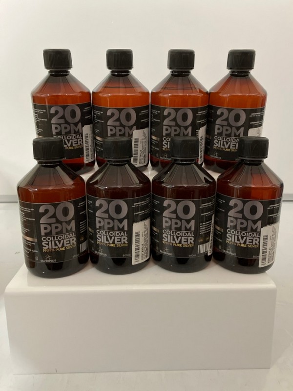 Lot 696  
            Nottingham SR7 - Delivery Only 

                
QTY OF 20PPM COLLOIDAL SILVER ACTIVE SILVER IONS 500ML