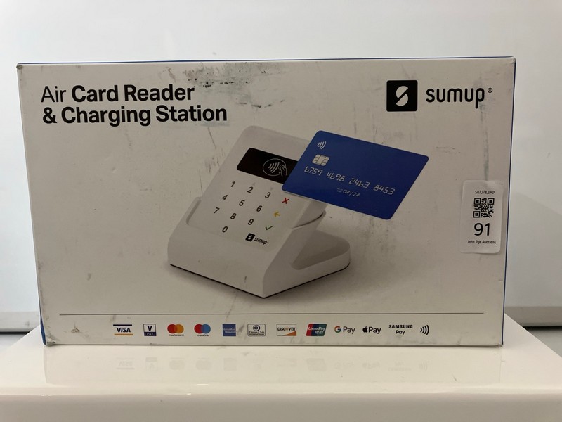 Lot 91  
            Nottingham SR7 - Delivery Only 

                
SUMUP AIR CARD READER & CHARGING STATION