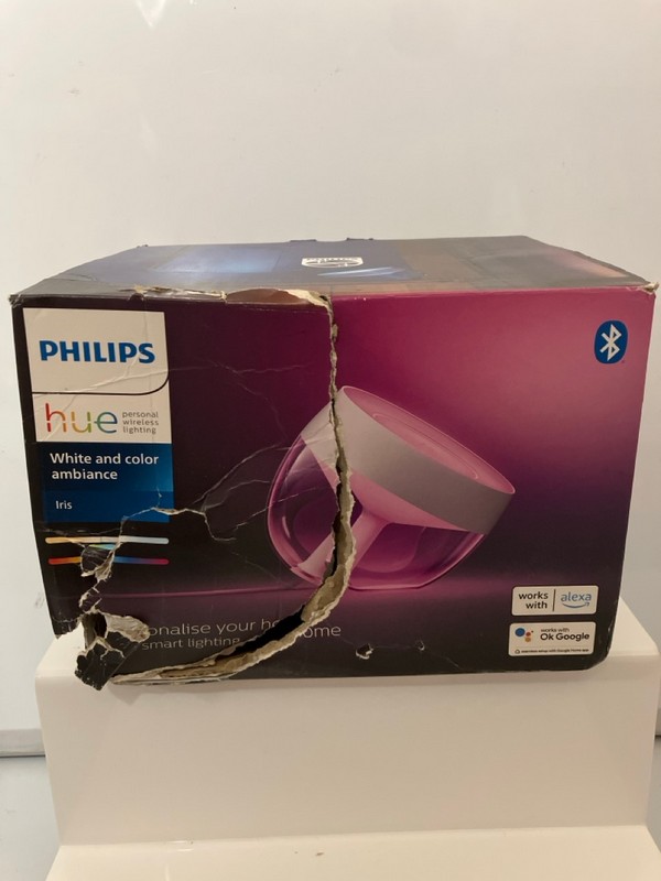 Lot 92  
            Nottingham SR7 - Delivery Only 

                
PHILIPS HUE IRIS WHITE AND COLOUR AMBIANCE TABLE LAMP SMART LIGHT