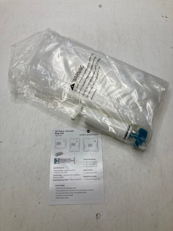 Lot 1036  
            Nottingham SR9 - Delivery Only 

                
24 X 10 PIECE VACUUM BAG SETS TOTAL RRP: £120