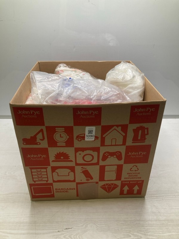Lot 1090  
            Nottingham SR9 - Delivery Only 

                
BOX OF CLOTHING ITEMS IN VARIOUS SIZES AND DESIGNS