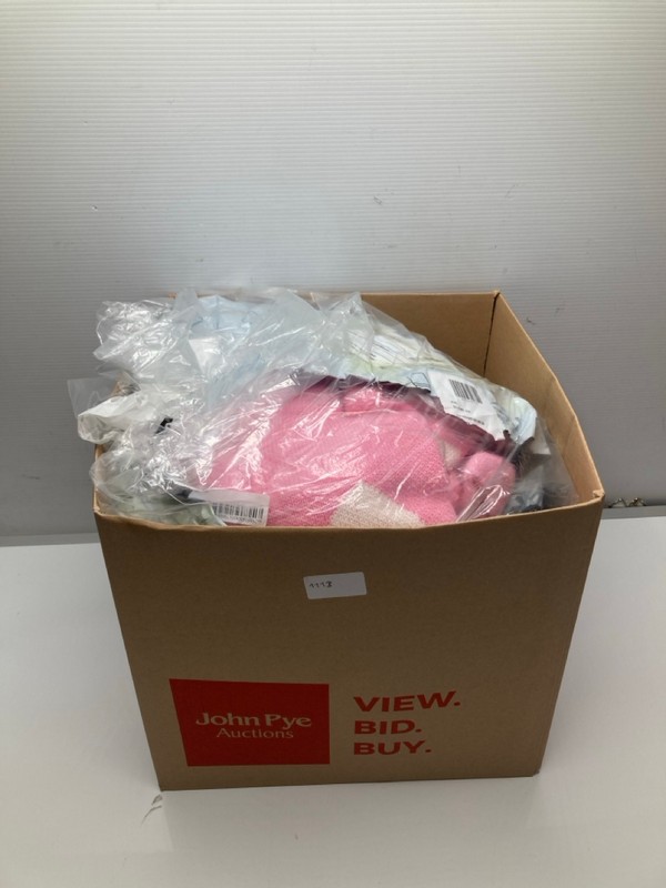 Lot 1113  
            Nottingham SR9 - Delivery Only 

                
BOX OF CLOTHING ITEMS IN VARIOUS SIZES AND DESIGNS